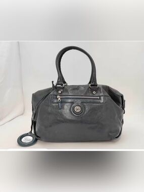 Authentic Balenciaga Vintage BB Logo Boston Bag W/Mirror & COA